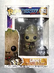 figurine funko! pop - marvel les gardiens de la galaxie - groot avec une bombe - n°263