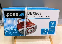 radio cd/mp3 poss - psbbx801 - rouge