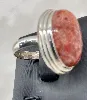 bague grande en pierre de soleil argent 925 millième (22 ct) 10,66g