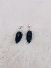 boucles d'oreilles pendantes noires argent autre 3,43g