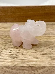 décoration figurine petit éléogant en quartz rose t3*4*5cm