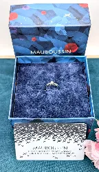 mauboussin bague or blanc tu es le sel de ma vie n°2 dont le diamant central env 0,15cts or 750 millième (18 ct) 2,59g