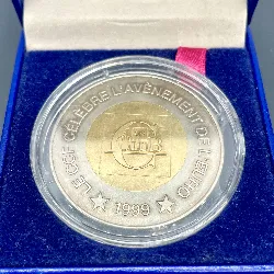 médaille le ccf célèbre l’avènement de l'euro 1999 monnaie de paris