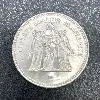 pièce argent 50 francs hercules 1974 argent 900 millième 30,21g