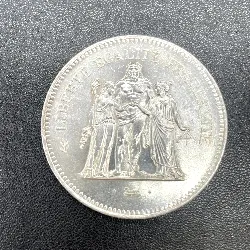 pièce argent 50 francs hercules 1976 argent 900 millième 29,92g