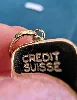 pendentif or forme lingotin 500g crédit suisse or 750 millième (18 ct) 1,22g