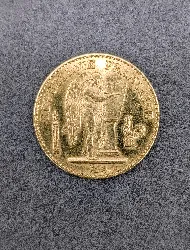 pièce d'or 20 francs génie 1875 a or 900/1000 6,45g