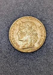 pièce d'or 20 francs suisse 1896 helvetica or 900/1000 6,44g