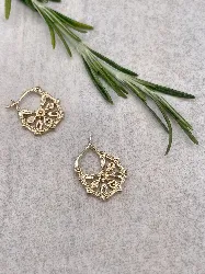 2665300 petites boucles d'oreilles créoles à motifs ajourés