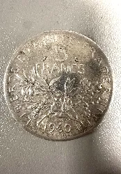 5 francs semeuse 1960 argent 835 millième 11,98g