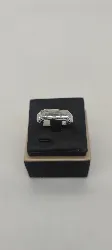 7953700 bague chevalière lisse au dessus et côté ondulé t60 argent 925 millième (22 ct) 7,3