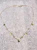 97404245 collier plaqué or avec gouttes cristaux verts