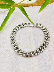 bracelet maille gourmette en acier t1*23cm