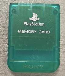 carte mémoire ps1 officielle translucide turquoise - sony playstation