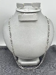 collier chaîne argent maille figaro argent 925 millième (22 ct) 18,01g