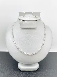 collier swarovski matrix blanc l38cm