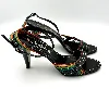 escarpins yves saint laurent noir avec brides multicolors