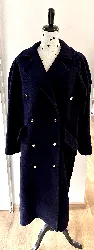 manteau nina ricci paris vintage en laine bleu marine