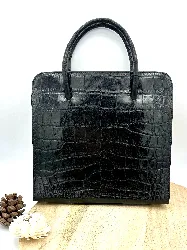 sac carel paris en cuir exotique noir