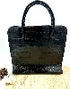 sac carel paris en cuir exotique noir