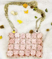 sac sandro à pastilles en acétate rose collection spring summer 2020