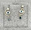 boucle d'oreilles swarovski  oeil et perle