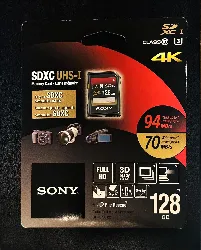 carte mémoire 128 gb 4k sony class10 sdxc uhs-i - sf-g1ux2