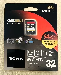 carte mémoire flash 32 gb sony class10 sdhc uhs-i - sf-32ux2