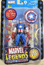 figurine captain america - marvel legends - 20 ème anniversaire 2002- moc