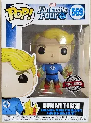 figurine funko! pop - bobble head - les 4 fantastiques [marvel] n°568 - torche humaine (45007)