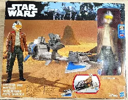 hasbro star wars e7 - figurine 30 cm et véhicule