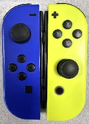 paire joycon bleu et jaune fluo