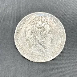 pièce argent 5 francs 1837 louis philippe 1er argent 900 millième 24,41g