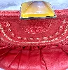 pochette christian dior en cuir rouge vintage