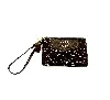 pochette coach en toile marron