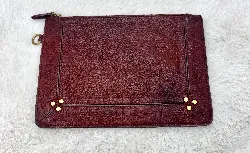 pochette popoche jerome dreyfuss en cuir bordeaux