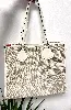 sac cabas lancel  l en toile de jute et cuir de vachette blanc