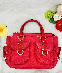 sac lancel en cuir rouge