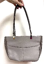 sac le tanneur en cuir et daim gris