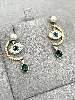 swarovski  boucle d'oreilles pendantes oeil et perle