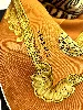 versace foulard /carré 90 orange motif tigre en soie