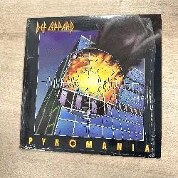 vinyle def leppard pyromania (1983, red spaceship labels, vinyl)