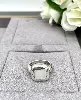 bague ornée d'un carré de nacre argent 925 millième (22 ct) 4,82g