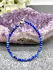 brpi bracelet billes en pierre lapis lazuli d3mm et métal argenté l16-22 cm