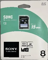 carte mémoire sony 8 gb sdhc sf-8n4