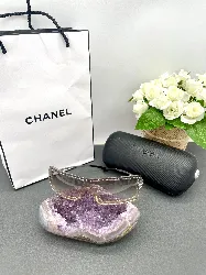 chanel lunettes de soleil 5077-b en métal angenté sertie des cristaux swarovski