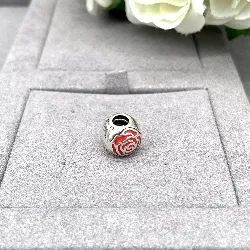 charme pandora x disney la belle et la bête enchanted rose argent 925 millième (22 ct) 5,13g