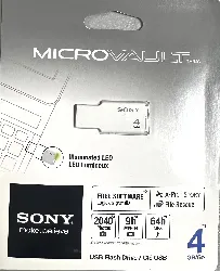 cle usb 4 gb 2.0 sony microvault - blanc