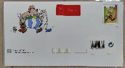 enveloppe asterix pré-timbrée avec carte de voeux