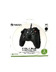 manette filaire evol - x nacon effet carbon pour xbox series x/s, compatible pc avec un câble détachable de 3 mètres